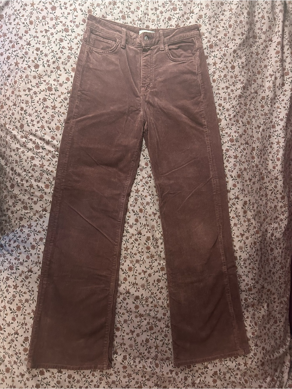 Straight wide leg Brown Corduroy Jeans